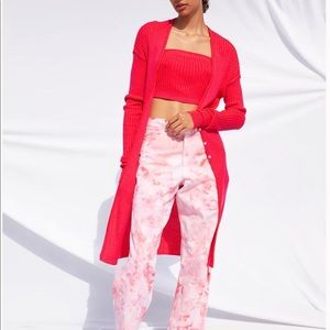 Free People Cardigan Tube Top Set